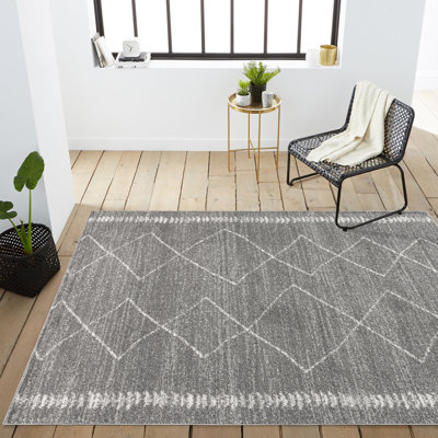Bradt Moroccan Beni Souk Gray/Cream Rug