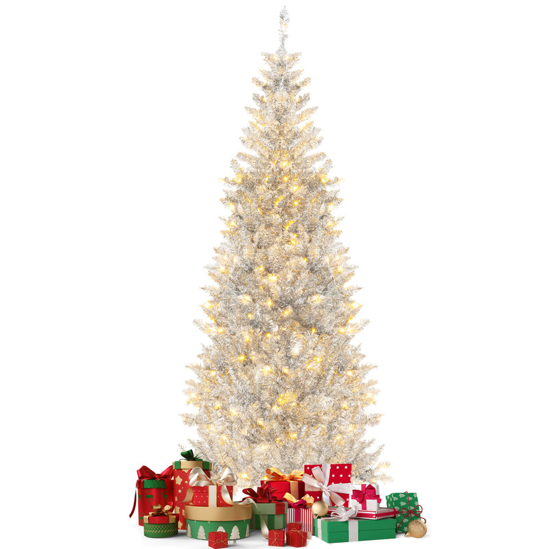 Lighted Pine Christmas Tree, 6 ft.