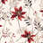 Red Flower Pattern - Gray Framed Matted Print for Home Decor