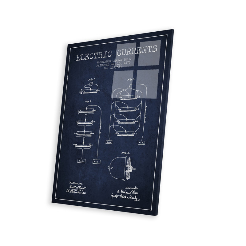 Schéma de brevet électrique gris anthracite par Aged Pixel, Bleu marine