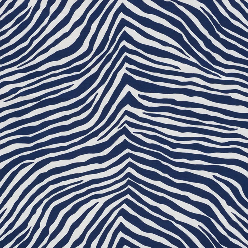 Tissu emblématique zébré, Bleu