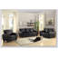 Causeuse de salon moderne avec similicuir noir, style rétro et design confortable et durable