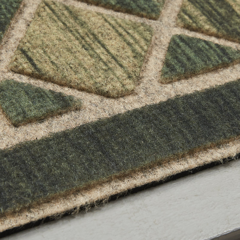 Tapis d'extérieur antidérapant Ramonita, Evergreen