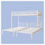 Cadre de lit superposé triple en métal, lits simples convertibles en forme de L, blanc