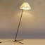 Lampe sur pied en tissu à 1 lumière, 169 cm de hauteur, avec interrupteur au pied-38266412