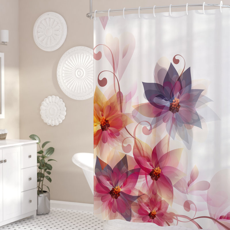Rideau de douche simple avec crochets Alexz, H 72 po x l 36 po