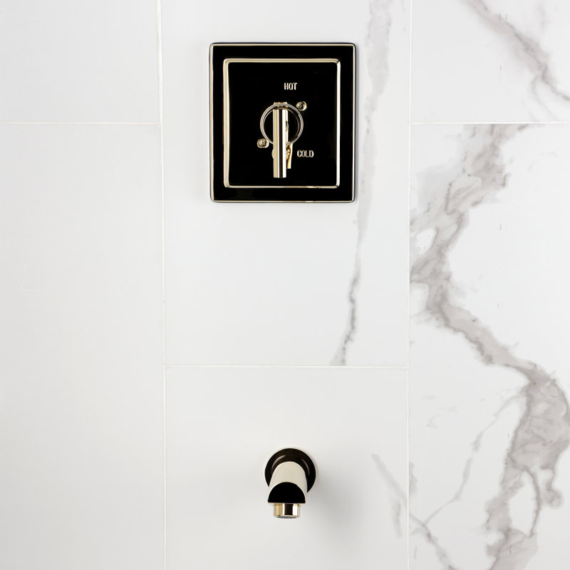 Kingston Brass Manhattan Single-Handle Pressure Balanced Tub Faucet, Polished Brass