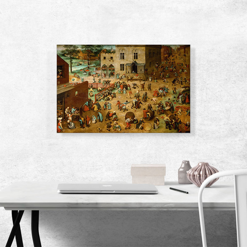 "Jeu d'enfant" par Peter Bruegel l'Ancien, reproduction d'art sur toile tendue, H 18 po x l 26 po x P 0,75 po