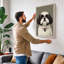 Portrait of Burgundy Collar Modern - Wrapped Canvas-1601860176-1601860184