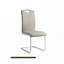 Ensemble de chaises de salle à manger rembourrées en similicuir avec dossier rembourré, base en métal