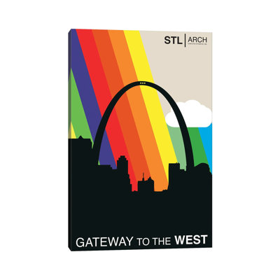 Gateway To The West - St. Louis by Benton Park Prints - Wrapped Canvas Print