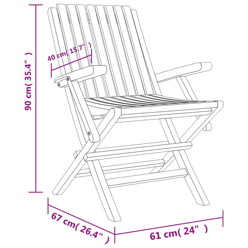 Kincheloe Folding Patio Dining Armchair