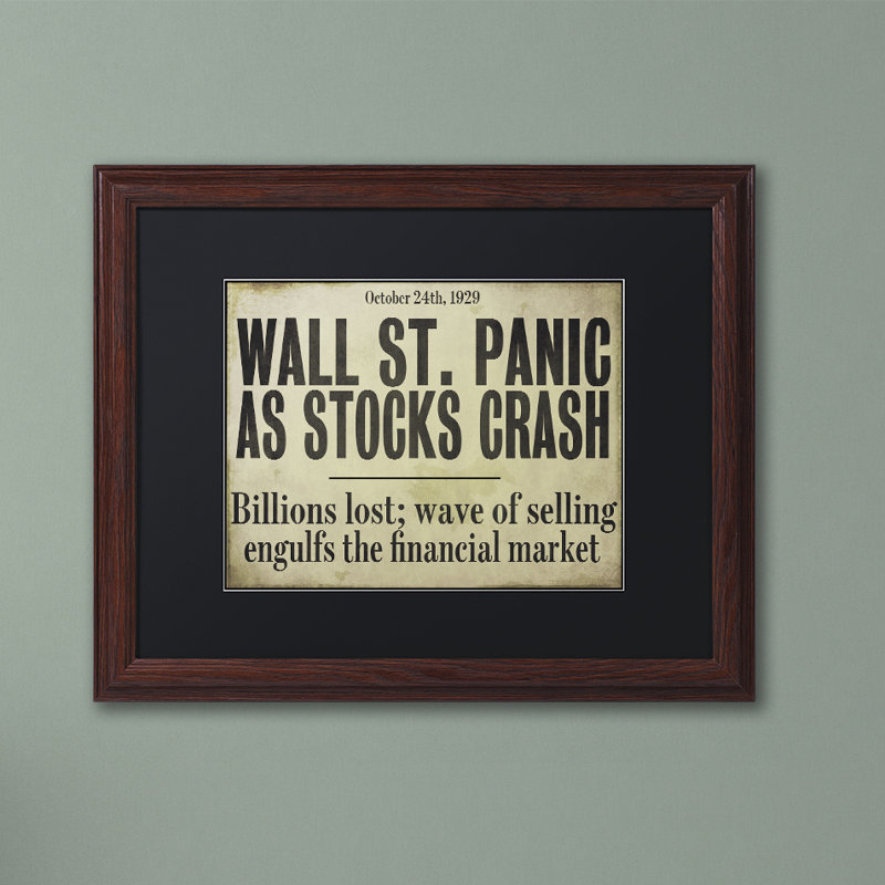 «Wallstreet» par Jadaya, art textuel encadré, Noir, H 16 po x l 20 po x P 0,5 po, Cadre noir