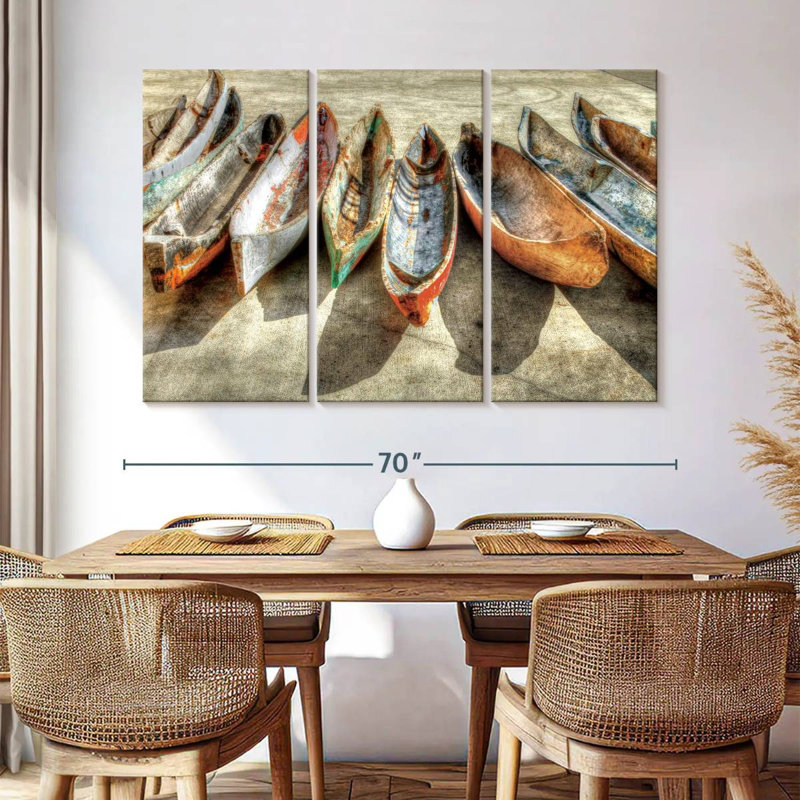 Mehar Canoes, 42" H x 65" W