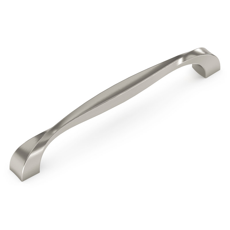 Poignée à poignée Twist Collection - Poignée d'armoire de 6 5/16 po nickel satiné - Quincaillerie transitionnelle pour tiroirs et armoires