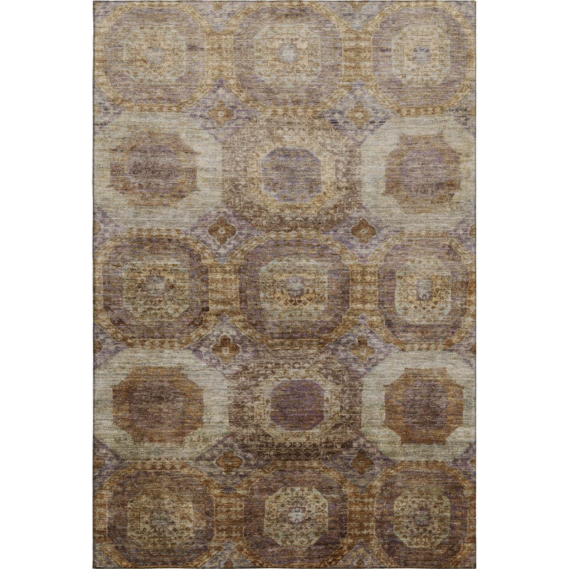 Premium Machine Washable Mayfield AMF1944 Panels Rug, Rectangle 10' x 14'