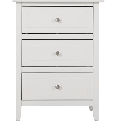 Table de chevet transitionnelle blanche polyvalente