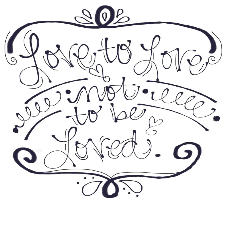 Love To Love, H 12 po x l 12 po