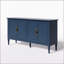 Buffet rétro bleu avec tablettes réglables pour un rangement polyvalent et une décoration intérieure élégante