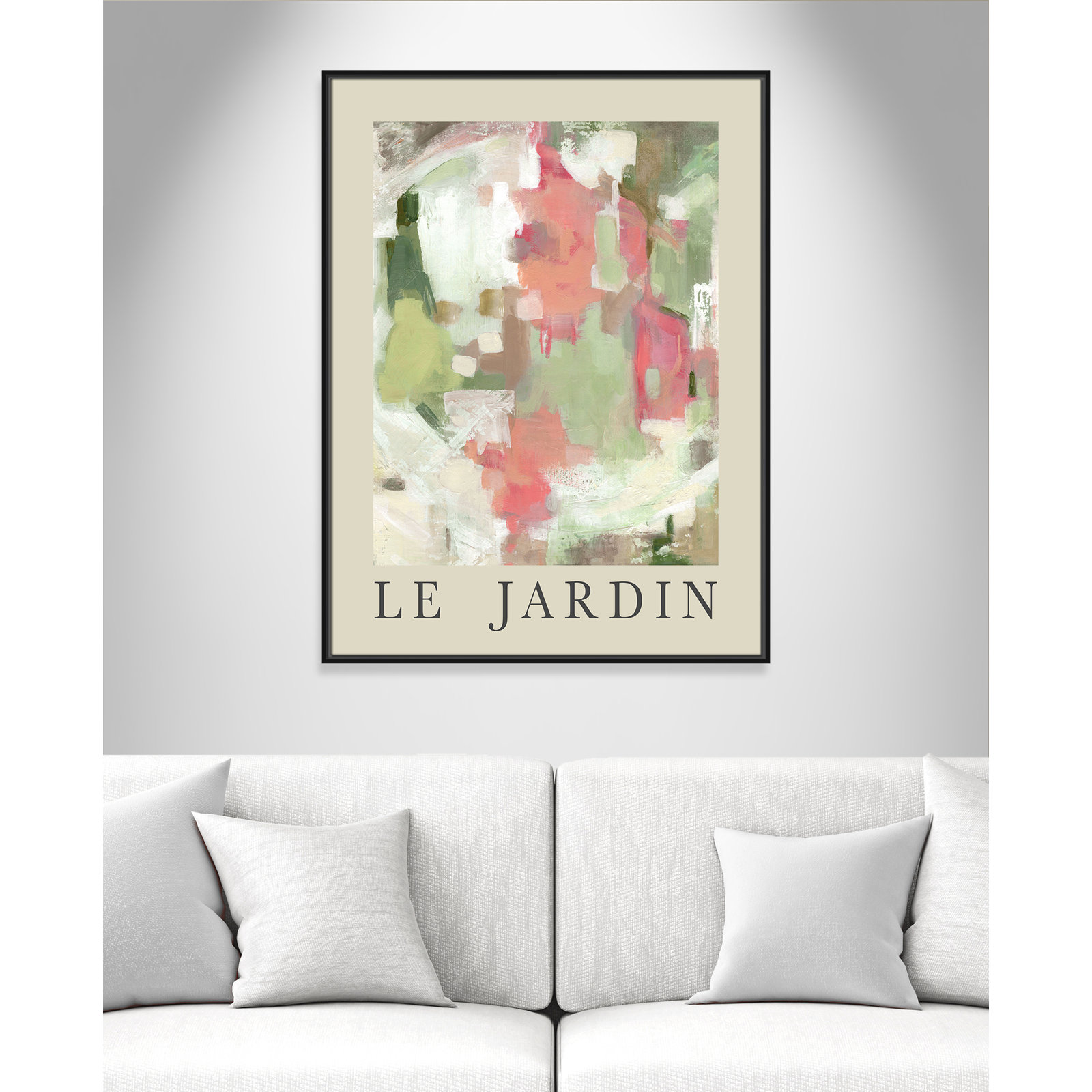 Botanical Poster Collection " Le Jardin " by Carol Robinson, No, 41.5" H x 31.5" W x 2" D, Black Floater Frame