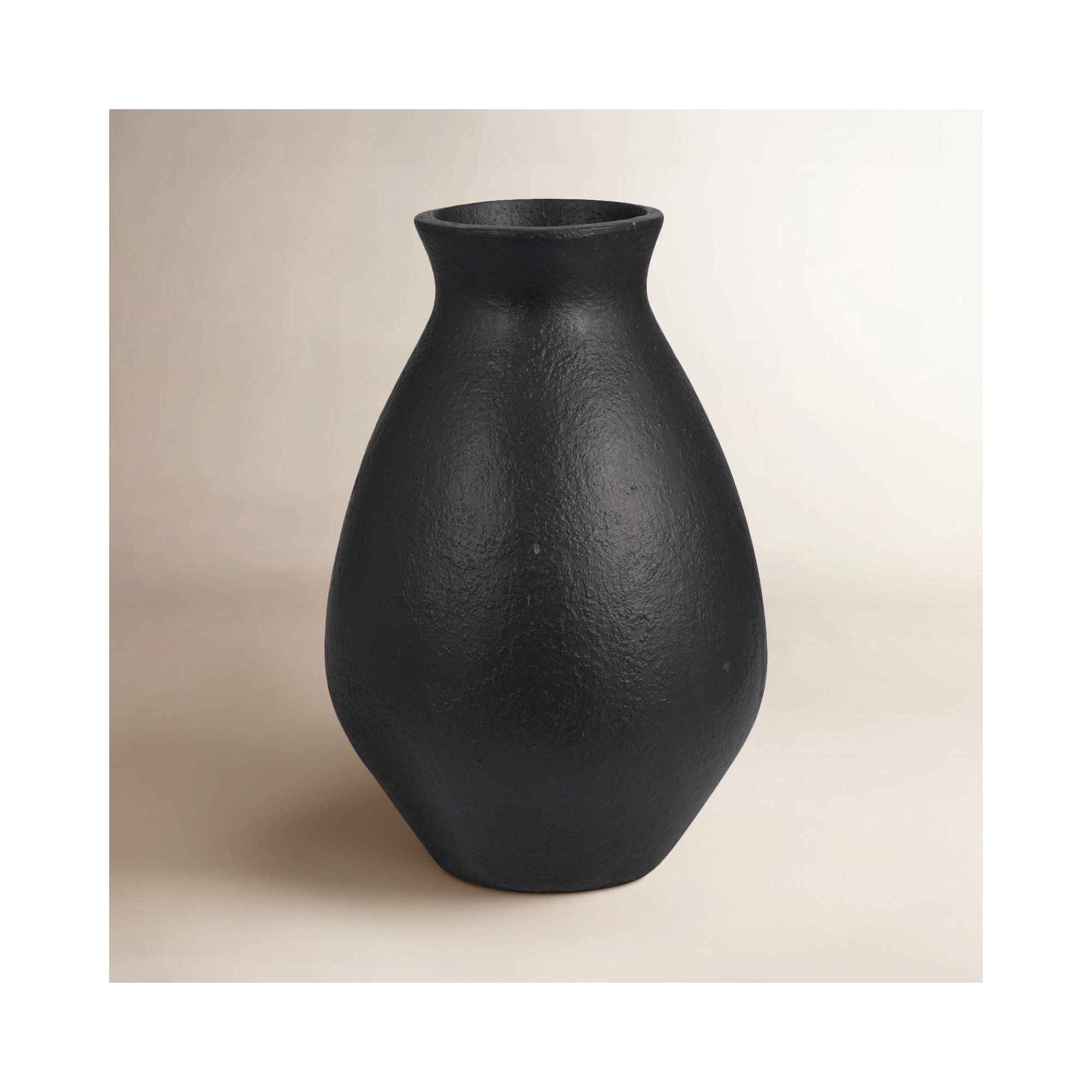 Bronsyn Handmade Terracotta Table Vase, Black
