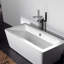 Robinet de baignoire autoportant avec pomme de douche noir mat et main flexible