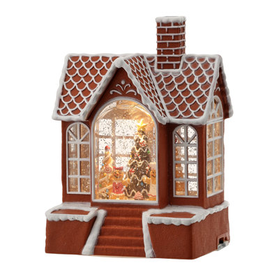 Lanterne en neige Gingerbread House
