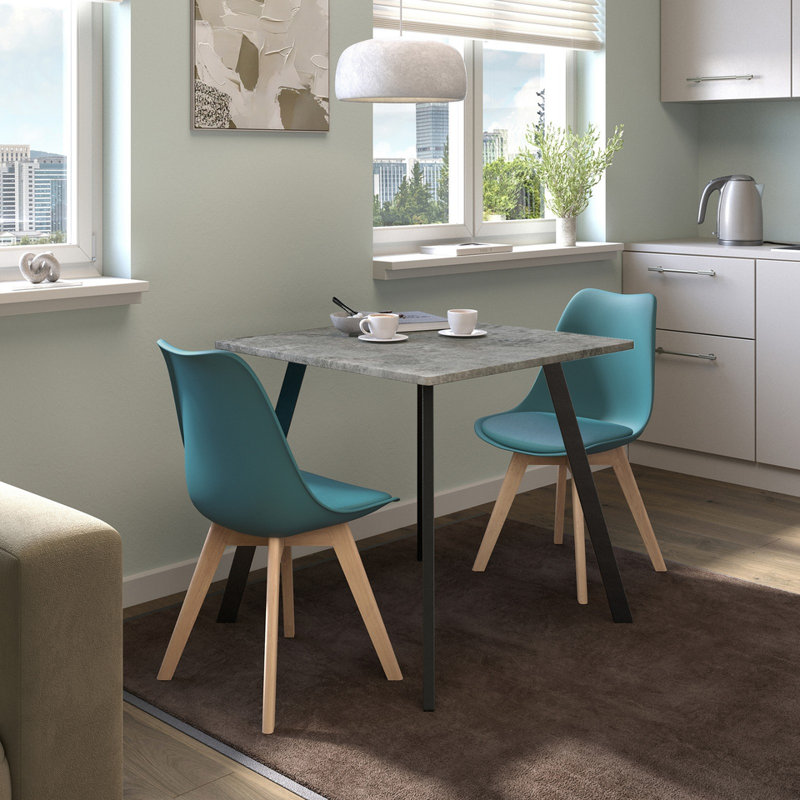 2 - Person Dining Set, Concrete / White