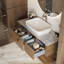 Ensemble de meuble-lavabo mural 48 po Mid Century Modern