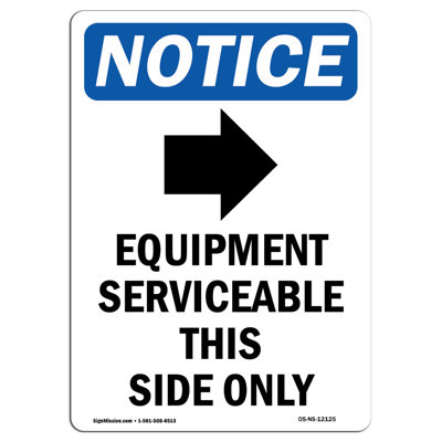 Equipment Serviceable Sign with Symbol