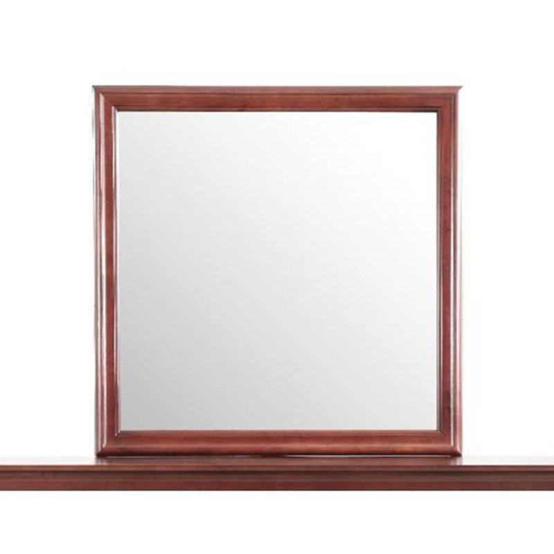 Miroir mural Burlington, 38 po x 38 po, Cerise, Carrée