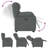 Vidaxl Recliner Chair Dark Grey Fabric (100% Polyester), Metal, Plywood-116118427-116118428