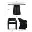 Ensemble de table de salle à manger pour 4 personnes avec table ronde et 4 chaises rembourrées-661102245-661102249