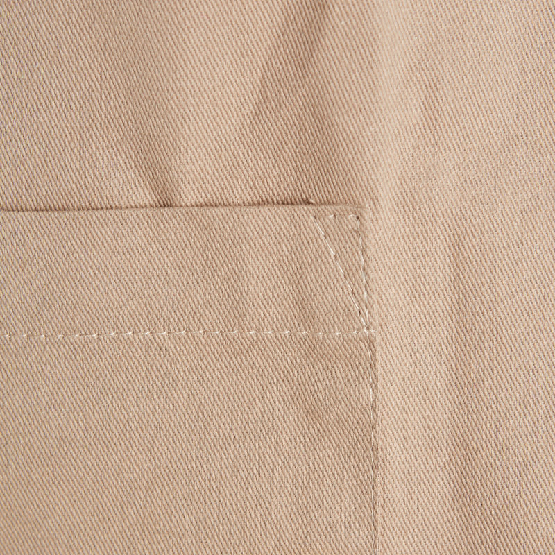 Solid Color Linen Bib Apron, Adult, Stone