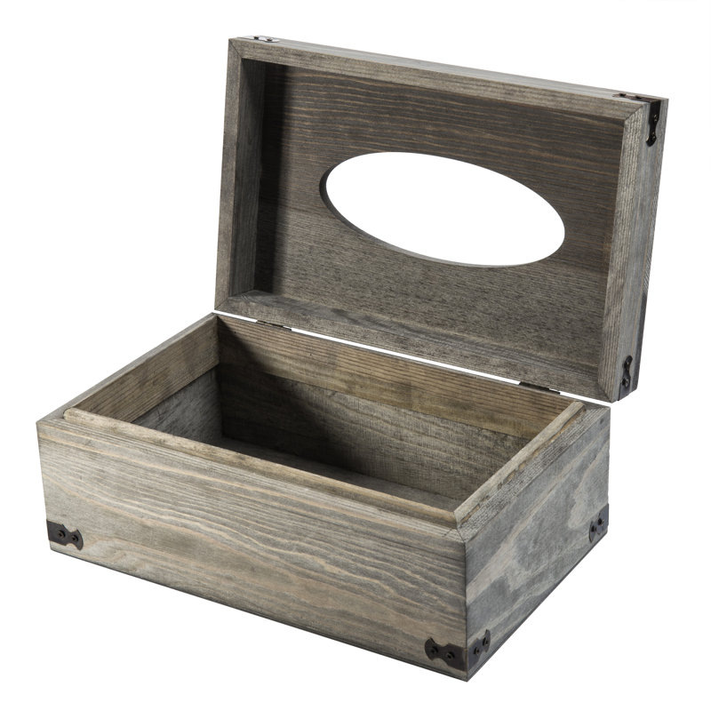 Bathroom Storage Container, Distressed Grey