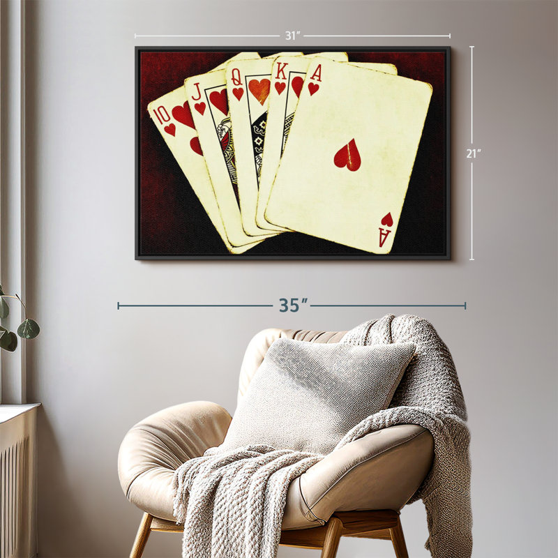 Royal Flush, reproduction sur toile, H 21 po x l 31 po
