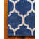Tapis géométrique bleu foncé / ivoire Ruri