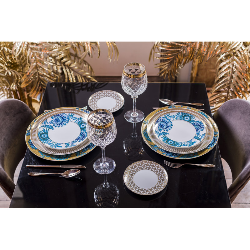 Gold Exotic Porcelain Salad/Dessert Plate