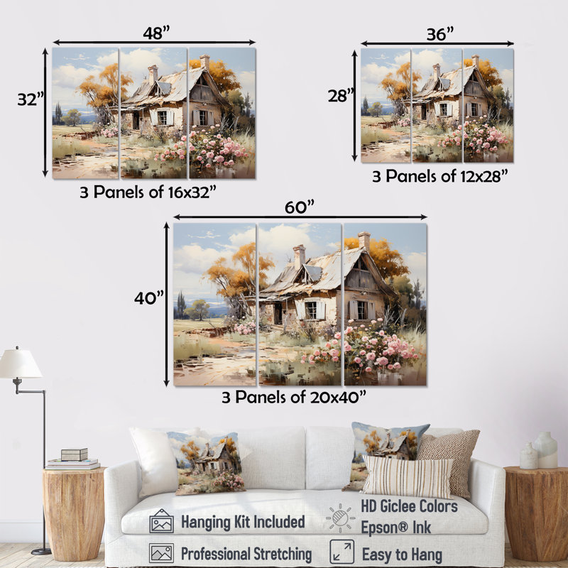 Art mural rétro sur toile, "Empire in Roman Empire III", H 28 po x l 36 po, Toile tendue