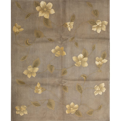 Tapis gris de haute qualité noué à la main