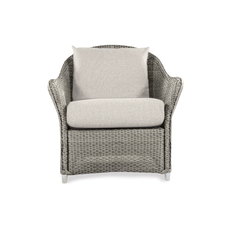 Weekend Retreat Outdoor Lounge Chair, Pewter, Canvas Natural Sunbrella® Canvas