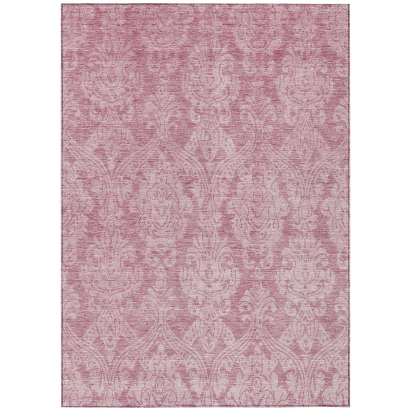 Krymera Pink Washable Indoor-Outdoor Rug - LOOMLAN, 8' x 10'