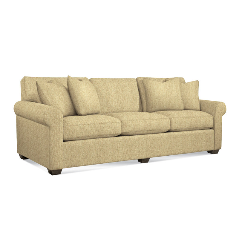 Bedford Upholstered 98'' Sofa, Black , Beige Sugar Performance; 0863-93