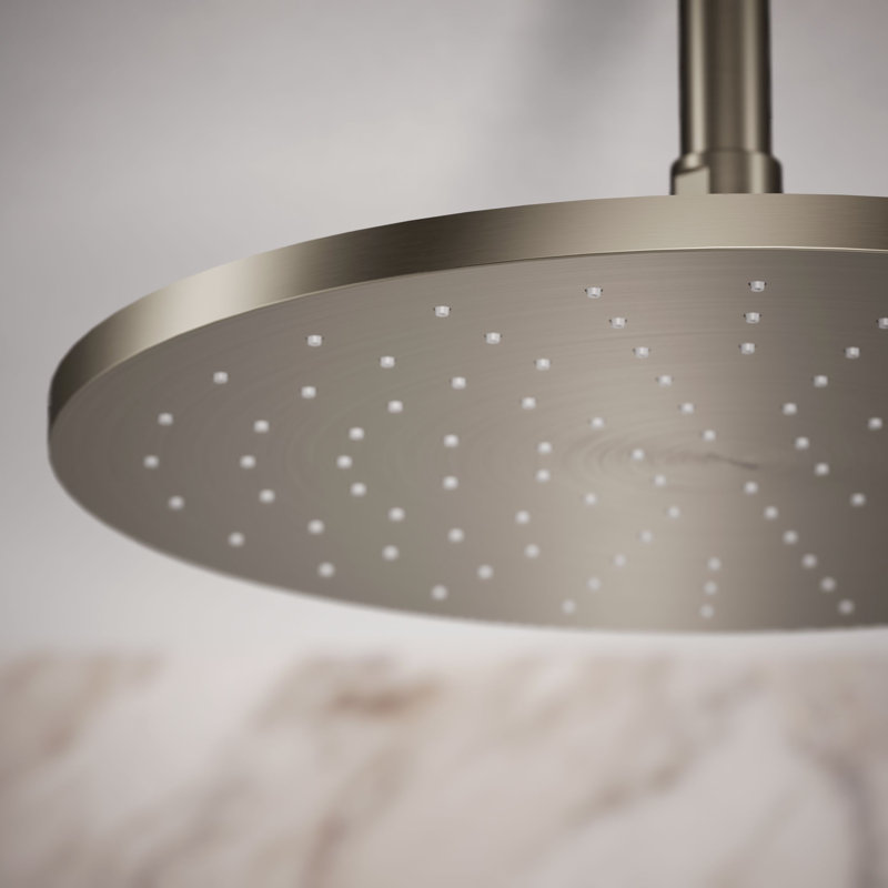 Contemporary 12" Round Single-Function Rainhead, Round Rain Showerhead, 2.5 Gpm, Vibrant Brushed Nickel