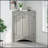 Oak Triangle Bathroom Storage Cabinet With Adjustable Shelves, Freestanding Floor Cabinet For Home Kitchen-1141574101