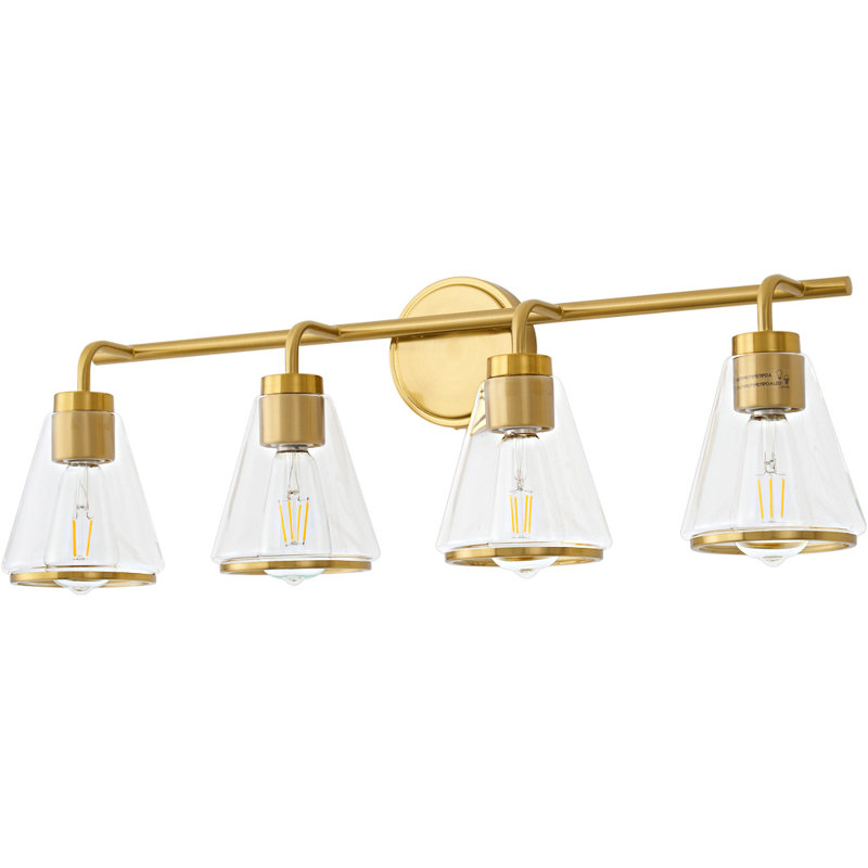 Luminaire de meuble-lavabo à intensité variable 3 lumières Modern Aniwa, Doré, 4
