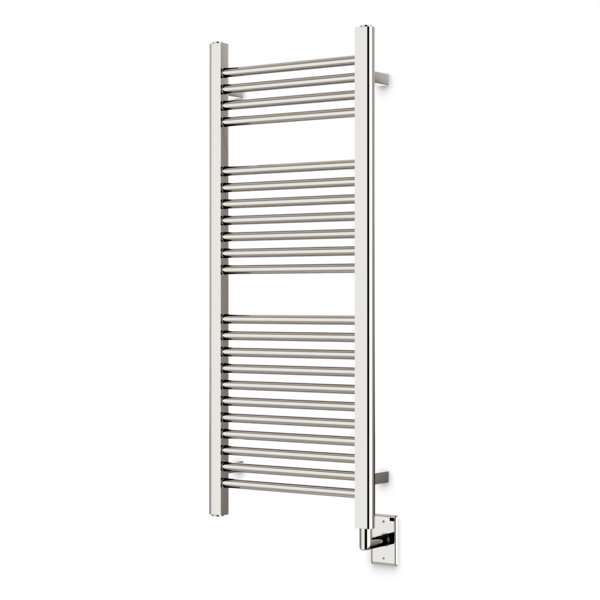 Denby Wall Mount Electric Towel Warmer, 44" H x 18.3125" W x 5.19" D, Polished Nickel