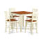 Ensemble de cuisine 5 pièces comprenant une table carrée et 4 chaises de salle à manger, 91 x 91 cm, couleur babeurre et cerisier-680205055-680205053-680205049