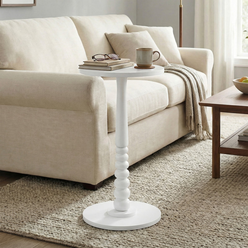 Table de bout ronde, Blanc