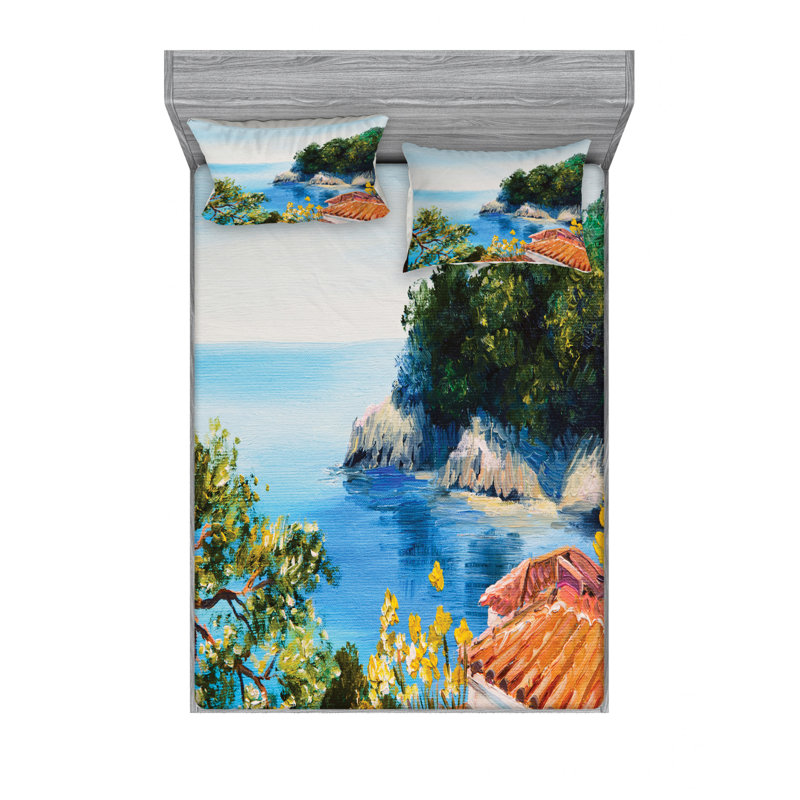 Microfiber Sheet Set, Queen Sheet Set with Fitted Sheet